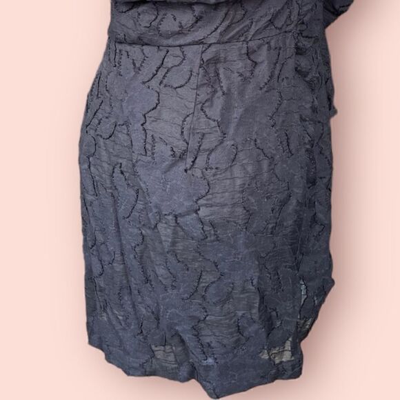 NWT Anthropologie Textured Ruffle Mini Dress - Picture 10 of 11